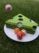Интерактивный лабиринт для кошек Interactive Cat Toy в форме сыра 30×30×6,5 см игрушка с шариками с колокольчиками и дразнилкой для активных игр - изображение 5
