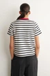 Жіноча футболка COS Clean Cut T-Shirt Black / White / Red / Striped XS (1325526019) - изображение 3