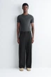 Футболка чоловіча COS slim ribbed cotton t-shirt 1229297010 XS Темний сірий - изображение 2