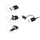 Жорсткий ендоскоп-бороскоп 2 метри 3в1 (USB-A, Micro-USB, USB-C), гнучка камера на жорсткому дроті 480p для Android/ПК/смартфона - зображення 4