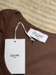 Женская майка Celine Anagram коричневая размер L (C12001.6L) - изображение 4