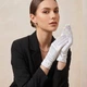 Короткі вечірні рукавички s/m/l білий (30r047) - изображение 1