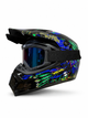 Мотошлем кроссовый Enduro M (57–58 см) VIRTUE DOT с очками для эндуро, мотокросса, квадроцикла, ATV, мопеда, скутера, электросамоката и электровелосипеда - изображение 1