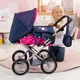 Wózek dla lalki Bayer Jogger Dolls Pram With Pink Hearts & Unicorn z akcesoriami 50 cm (4003336136548) - obraz 7