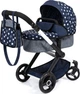Wózek głęboki dla lalki Bayer XEO 70 cm Blue/White (4003336170153) - obraz 1
