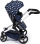 Wózek głęboki dla lalki Bayer XEO 70 cm Blue/White (4003336170153) - obraz 5