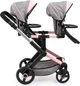 Wózek dla lalek bliźniaczek Bayer Design Xeo Twin Szary 26733AA (4003336267334) - obraz 2