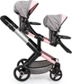 Wózek dla lalek bliźniaczek Bayer Design Xeo Twin Szary 26733AA (4003336267334) - obraz 5