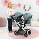 Коляска для ляльок-близнюків Bayer Design Xeo Twin Сіра із зірочками (4003336267587) - зображення 7