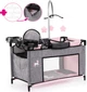 Łóżko dla lalek Bayer Multifunctional do 46 cm Szaro-Różowe (4003336417258) - obraz 1
