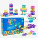 Конструктор из мягкого силикона Magic Gummy Bloc, 56 деталей, разноцветные прозрачные блоки - изображение 1