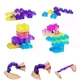 Конструктор из мягкого силикона Magic Gummy Bloc, 56 деталей, разноцветные прозрачные блоки - изображение 6