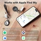 Bluetooth-трекер Tukio Tracker Tag для Apple Find My, ключей, багажа и кошелька, IP67, черный с серым чехлом - изображение 6