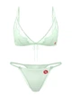 Комплект белья Victoria's Secret бралетт и трусики тонг 1160748156 (Зеленый S) - изображение 1