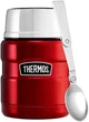 Харчовий термос Thermos 470 з ложкою з нержавіючої сталі для походів та подорожей Red - зображення 1