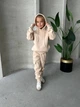 Теплый костюм двойка (худи, штаны) для девочки 3-4 лет, рост 104см. Цвет Бежевый - изображение 2