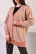 Кардиган женский оверсайз кофта OneSize Бежево-пудровый - изображение 2
