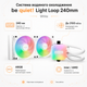 Система водяного охолодження be quiet! Light Loop 240mm з 2 вентиляторами 120 мм, ARGB PWM, до 2100 об/хв, біла (BW021) - зображення 2