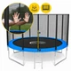 Батут King Sport 435 см 14 FT просторное и надежное игровое пространство для детей и взрослых - с лестницей, наружная сетка - изображение 5