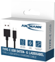 Кабель Ansmann USB Type-A to USB Type-C 1 м Black (1700-0130) - зображення 3