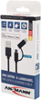 Кабель Ansmann 2in1 USB Type-A to Lightning/Micro-USB 1.2 м Black (1700-0136) - зображення 5