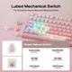 Бездротова ігрова механічна клавітура AULA F75 Pink, Dream Sakura switch, 75%, Hot-Swap, RGB, 2.4GHz/Bluetooth/USB - изображение 12