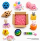 Коробка-сюрприз Antistress Box набір антистрес іграшок 11 шт сквіші м'ялки з орбізами мун бол подарунковий бокс - изображение 2