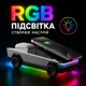 Бездротова зарядна станція NEWQI T3 CyberDock Сіра 3-в-1, магнітна зарядка 15 Вт, для iPhone, Apple Watch та AirPods, USB Type-C, RGB-підсвічування - изображение 4