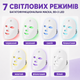 Косметологическая LED-маска для лица с 7 режимами света и USB-питанием, белая - изображение 3