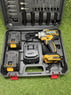 Аккумуляторный ударный гайковерт Krafftec Germani DTW 1000 Нм 48V 8Ah бесщеточный с двумя аккумуляторами набором инструментов и кейсом желтый - изображение 6