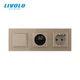 Терморегулятор LIVOLO електронний з USB Type-C 18 Вт золото загартоване скло - зображення 3