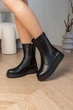 Черевики жіночі зимові натуральна шкіра DJUS SHOES 38 (24,5 см.) 70.09 Чорні - зображення 1