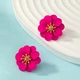Серьги Цветы с объемными лепестками фуксия BK1250-F - изображение 2