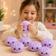 Антистресс игрушка сквиш Пельмень, 10 см, Фиолетовый, Bun Rainbow Mystery Squishy Dumpling - изображение 4