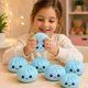 Антистресс игрушка сквиш Пельмень, 10 см, Голубой, Bun Rainbow Mystery Squishy Dumpling - изображение 4