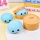 Антистресс игрушка сквиш Пельмень, 10 см, Голубой, Bun Rainbow Mystery Squishy Dumpling - изображение 6