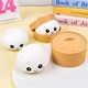 Антистрес іграшка сквіш Пельмень, 10 см, Білий, Bun Rainbow Mystery Squishy Dumpling - зображення 8