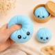 Антистресс игрушка сквиш Пельмень, 10 см, Голубой, Bun Rainbow Mystery Squishy Dumpling - изображение 8