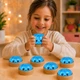 Антистресс игрушка сквиш Пельмень, 8,5 см, Голубой, с густым гелем и блестками (Squeezy Dumplings) - изображение 4