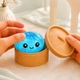 Антистресс игрушка сквиш Пельмень, 8,5 см, Голубой, с густым гелем и блестками (Squeezy Dumplings) - изображение 8