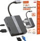 Hub USB-C Zenwire BS-HP706 7w1 HDMI 4K 60Hz DisplayPort Gigabit Ethernet - obraz 1