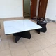 Столы кофейные 2в1 комплект квадратные со стеклянными столешницами под мрамор, журнальные столики из закалённого стекла и ЛДСП для гостиной, спальни, кабинета и офиса Чёрный/Белый мрамор, YM-181-White/Black - изображение 11
