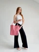 Сумка женская шоппер из натуральной кожи плетеная содержит формат А-4 ARTiS Bags 970 4826 розовая - изображение 4