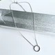 Серебряное родированное колье Гармония 40-45 см, женская цепочка с кулоном-кругом 925 пробы - изображение 6
