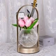 Настольная лампа светильник Lesko Tulips Crystal ZBTSYJX0417 Pink ночник в виде букета тюльпанов в колбе - изображение 2