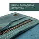 Стильный и удобный кошелек с натуральной кожи (голубой) - изображение 5