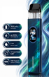 Pod-система Vaporesso XROS 6 Aurora Blue синий вейп 1800мАч электронная сигарета со сменным картриджем 3мл - изображение 2