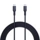 Кабель Aukey 240 W USB Type-C – USB Type-C 1.8 m Black (CB-SCC242) - зображення 1