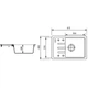 Гранитная мойка для кухни Zerix ZS-6243S-07 615x430 накладная, прямоугольная, мрамор (ZX4574) - изображение 2