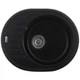 Гранитная мойка для кухни Zerix ZS-6250R-14 615x495 накладная, овальная, черная металлик (ZX4554) - изображение 1